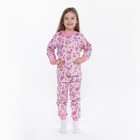 Пижама для девочки НАЧЁС, цвет розовый/лисички, рост 98 см - фото 6066417