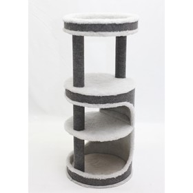 Комплекс для кошек, ковролин, 39 х 39 х 71 см, серый