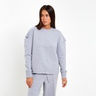 Джемпер (свитшот) женский с разрезами MIST р. 48-50, серый - фото 802742395