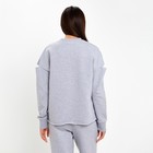 Джемпер (свитшот) женский с разрезами MIST р. 48-50, серый - фото 802742397