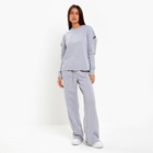 Джемпер (свитшот) женский с разрезами MIST р. 48-50, серый - фото 802742399