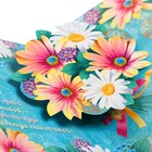 Сложнотехническая открытка "С Днём Рождения!" маргаритки,12,5х19,4 см 9416171