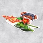 Открытка "С Днем Защитника Отечества - 1" глиттер, собака, 10,3х13,6 см 9416283