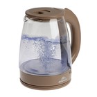 Чайник электрический "Добрыня" DO-1254B, стекло, 1.8 л, 1800 Вт, бежевый - фото 4967715