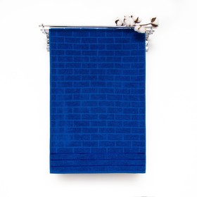 Полотенце махровое 50*80 "Брикс", цвет синий, 410г/м, 100% хлопок
