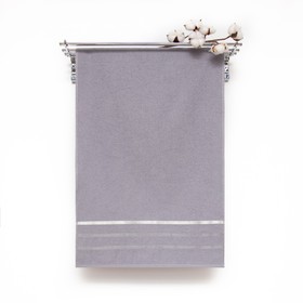 Полотенце махровое 50*80 "Аквамарин", цвет серый, 380г/м, 100% хлопок
