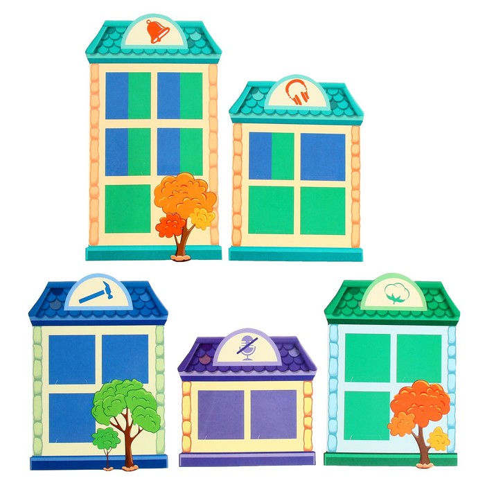 Звуко-буквенные домики. Дидактическая игра: 156 картинок букв, символов ...