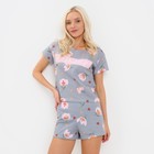 Пижама женская (футболка и шорты) KAFTAN "L`amour" р. 44-46 - фото 802751011