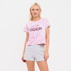 Пижама женская (футболка и шорты) KAFTAN "Tiger" р. 40-42 - фото 802751077