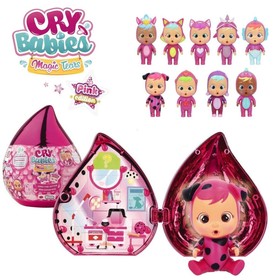 Кукла Cry Babies Magic Tears, серия Pink Edition, дом в форме розовой слезы, 9 видов, МИКС