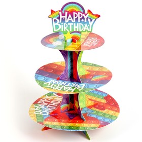 Подставка для пирожных «С днём рождения», поп-ит
