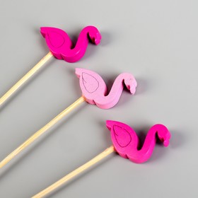 Шпажки «Фламинго», в наборе 12 штук, цвета МИКС в Донецке
