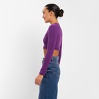 Лонгслив женский MINAKU: Casual Collection цвет фиолетовый, размер 42 - фото 49222