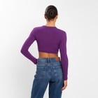 Лонгслив женский MINAKU: Casual Collection цвет фиолетовый, размер 42 - фото 49223