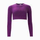 Лонгслив женский MINAKU: Casual Collection цвет фиолетовый, размер 42 - фото 49390