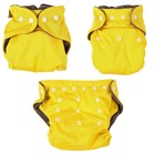 Трусики-подгузник, многоразовый, угольно-бамбуковая ткань, цвет желтый, от 0-36 мес. - фото 802758791