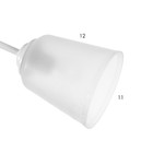 Люстра "Онлайн" (цилиндр) 3х15Вт Е27 МОДЕЛЬ: BR 00200 белый/прозрачный - фото 3497467