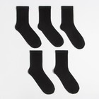 Набор носков MINAKU, 5 пар, цвет черный, р-р 36-38 (23 см) - фото 49179