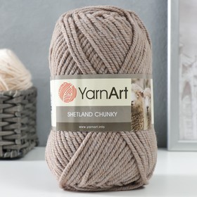 Пряжа "Shetland Chunky" 50% акрил, 50% шерсть 150м/100гр (605 серо-бежевый) 9436808