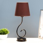 Лампа настольная Буржуа 1х15Вт Е14 16х16х40см черный/коричневый - фото 3498364