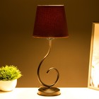 Лампа настольная Буржуа 1х15Вт Е14 16х16х40см черный/коричневый - фото 3498365