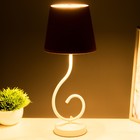 Лампа настольная Буржуа 1х15Вт Е14 16х16х40см белый/коричневый - фото 3498379