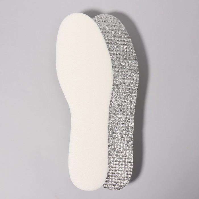 Стельки для обуви фольгированные, с эластичной белой пеной, универсальные, 36-41р-р, пара