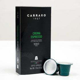 Кофе молотый в капсулах Carraro CREMA ESPRESSO, 52 г