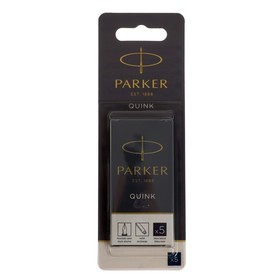 Набор картриджей 5шт д/перьевой ручки Parker Cartridge Quink, син темные, блистер 1950404 9372599