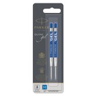 Набор стержней 2шт д/гелевой ручки Parker Cartridge Quink, синие, средние 0.7мм, блистер - фото 6103197