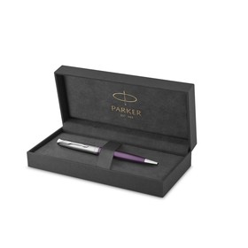 Ручка шариковая Parker Sonnet Essential Sandblasted Metal Violet, фиолет, подар/уп 2169369