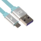 Кабель Exployd EX-K-1313, microUSB - USB, 2.4 А, 1 м, силиконовая оплетка, плоский, синий 9449551 - фото 6129074