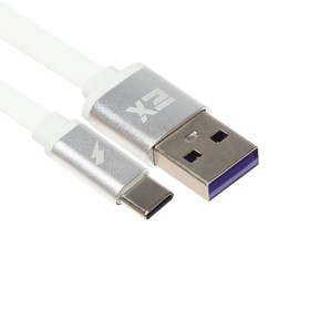 Кабель Exployd EX-K-1316, Type-C - USB, 2.4 А, 1 м, силиконовая оплетка, белый 9449557