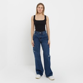 Брюки (джинсы) женские, цвет тёмно-синий, размер 34 (40)