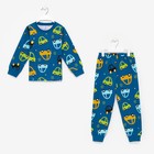 Пижама для мальчика НАЧЁС, цвет джинсовый/машинки, рост 116 см - фото 6109570