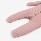 Комбинезон для девочки, цвет грязно-розовый, рост 62 см - фото 802853993