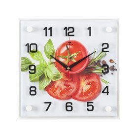 Часы настенные, серия: Кухня, ′Томаты с базиликом′, 25 х 25 см в Донецке
