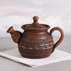 Чайник для заварки "Домашний", гончарный, ангоб, 0.9 л - фото 6132579