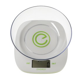 Весы кухонные ENERGY EN-425, электронные, до 5 кг, бело-зелёные