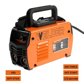 Сварочный аппарат Welder MMA-200A LCD, 4.4 кВт, 20-200 А, 1.6-3.2 мм, LCD дисплей, 2 кабеля 9443150