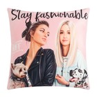 Подушка Этель Stay fashionable, 40х40 см, 100% п/э, велюр 9470602 - фото 6874563