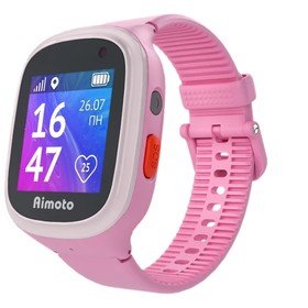 Детские смарт-часы Aimoto Start 2, 1.44", GPS, история перемещений, безопасная зона, розовые