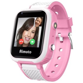 Детские смарт-часы Aimoto Pro Indigo 4G, 1,4", камера, SOS, геозоны, видеозвонок, розовые