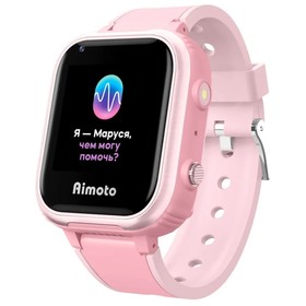Детские смарт-часы Aimoto IQ 4G, 1.44", GPS,видеозвонок, голосовой помощник Маруся, розовые