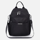 Рюкзак-сумка на молнии, 5 наружных карманов, цвет черный - фото 6186501