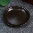 Поддон керамический темно-коричневый № 2 , диаметр 9,5  см - фото 6171442