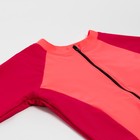 Купальник женский MINAKU с длинными рукавами цвет розовый, размер 46 - фото 802979576