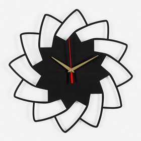 Часы настенные, серия: Интерьер, "Цветок", плавный ход, d-40 см, мод. 8831