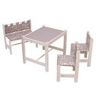 Набор детской игровой мебели: стол + 2 стула + скамья, «Каспер», коричневый - фото 6177724