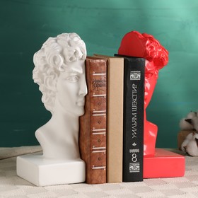 Подставка для книг ′Бюст Давида′ набор, бело-розовый, 25см в Донецке